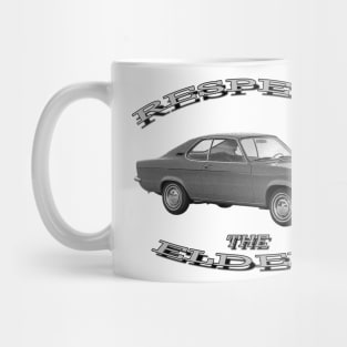 Opel Manta Black/White 'Respect The Elders' Mug